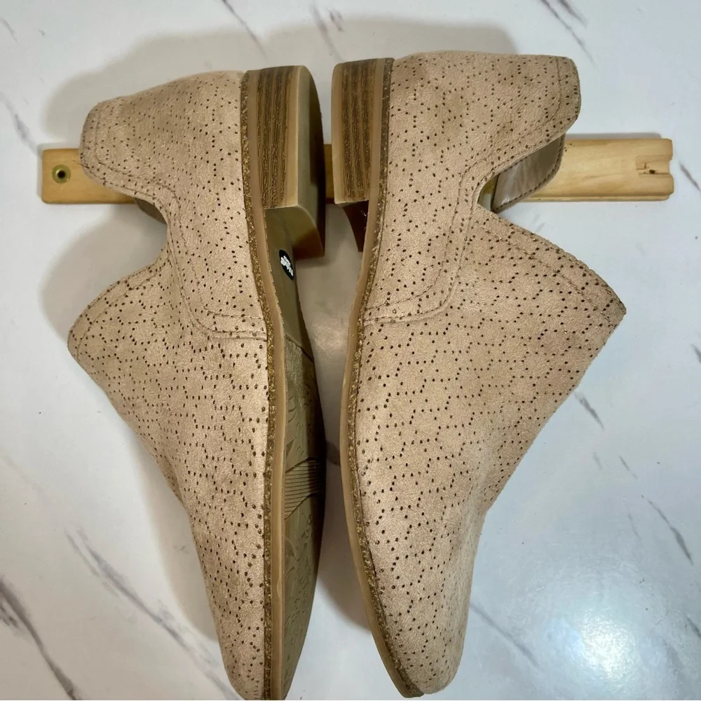 Dr. Scholl's Rate Cream Comfort Ankle Booties with Textured Pattern Size 10M